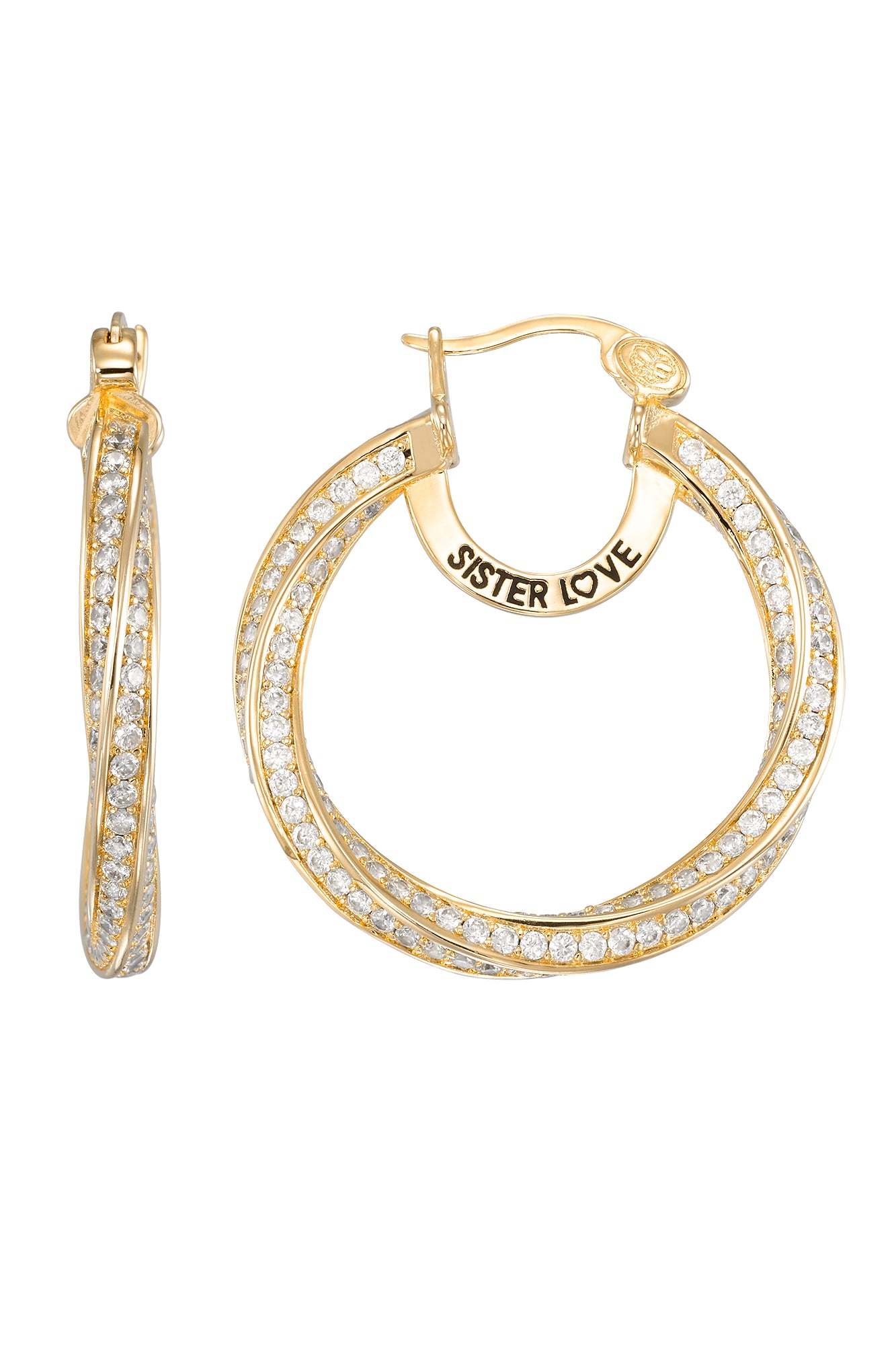 Gilded Glam by Sister Love Double Trouble Hoops