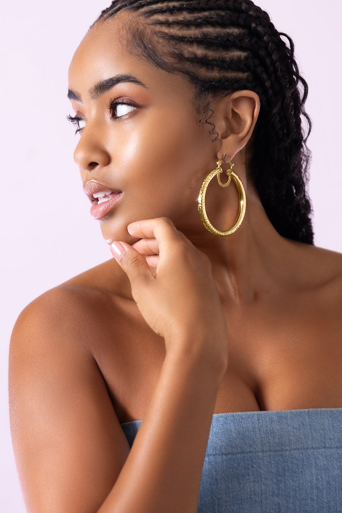 Rocky Road Hoops Large - 60mm Hoop Earrings