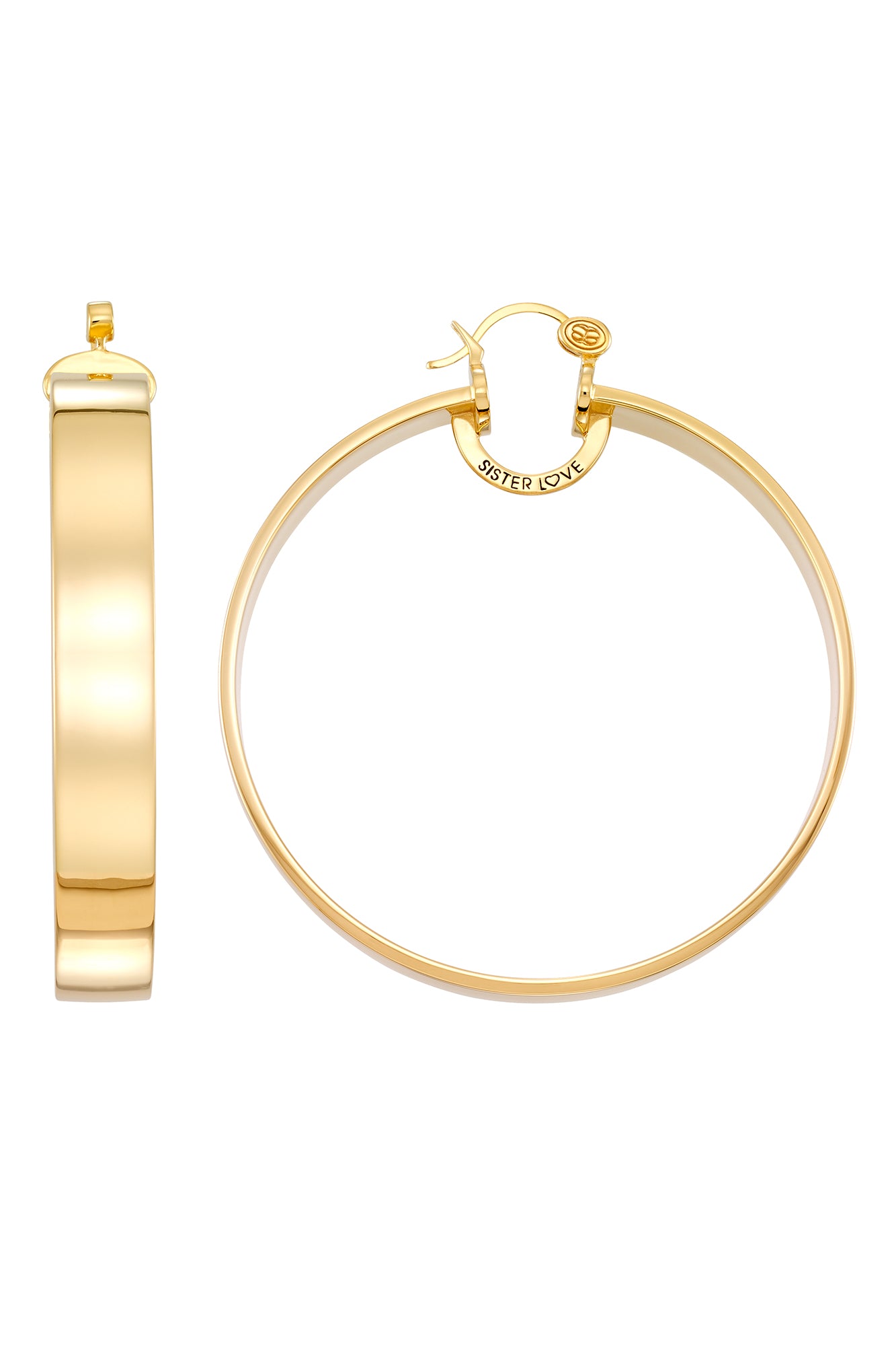 Hoop Earrings with Aphrodite Pendant - Gold-Plated Silver – Sister
