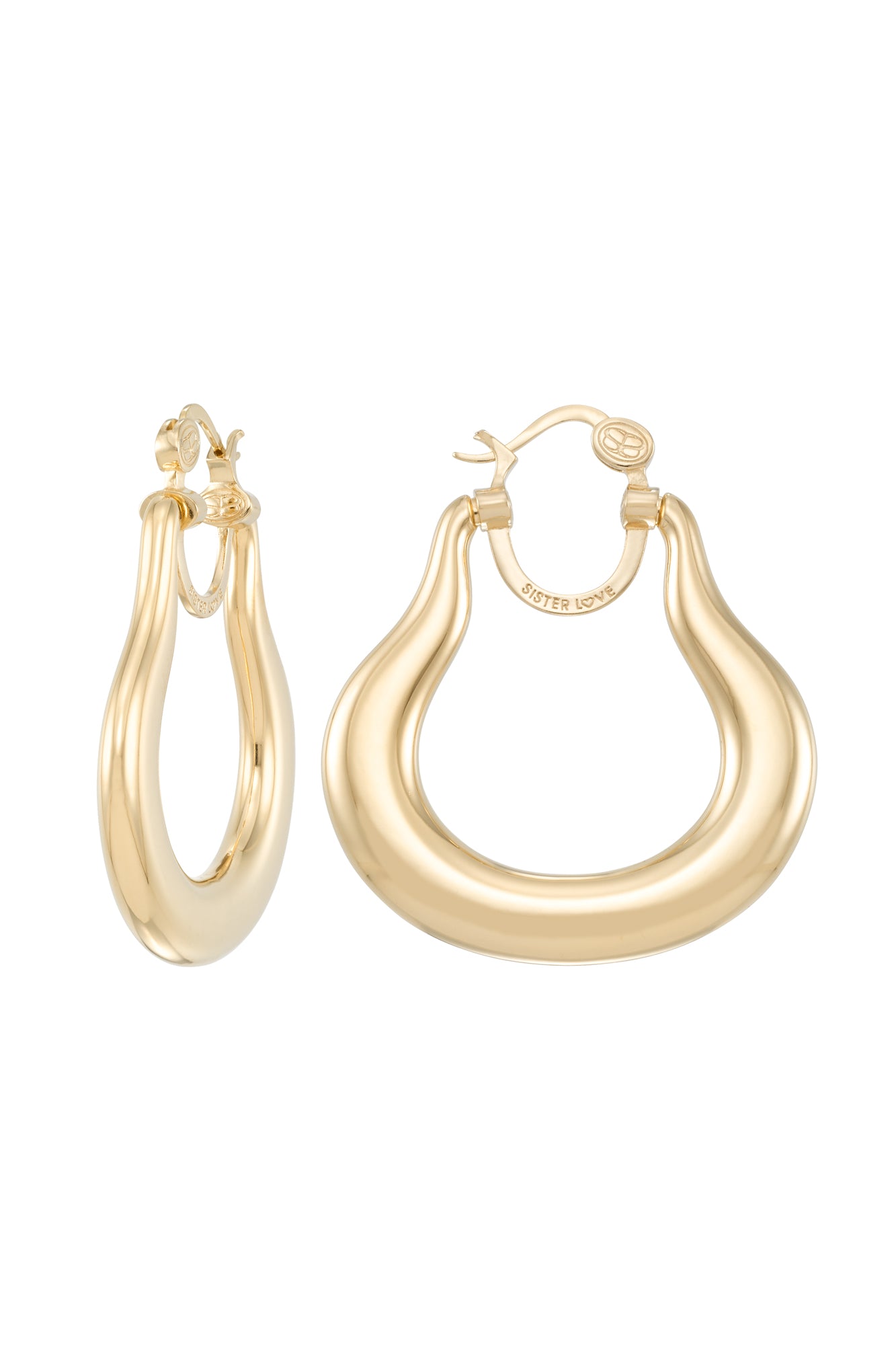 [Rita monica]少女時代テヒョン着用☆Heart Twist Hoop Earrings 14kt Gold Polished and Satin Twisted Hoop Earrings Yellow