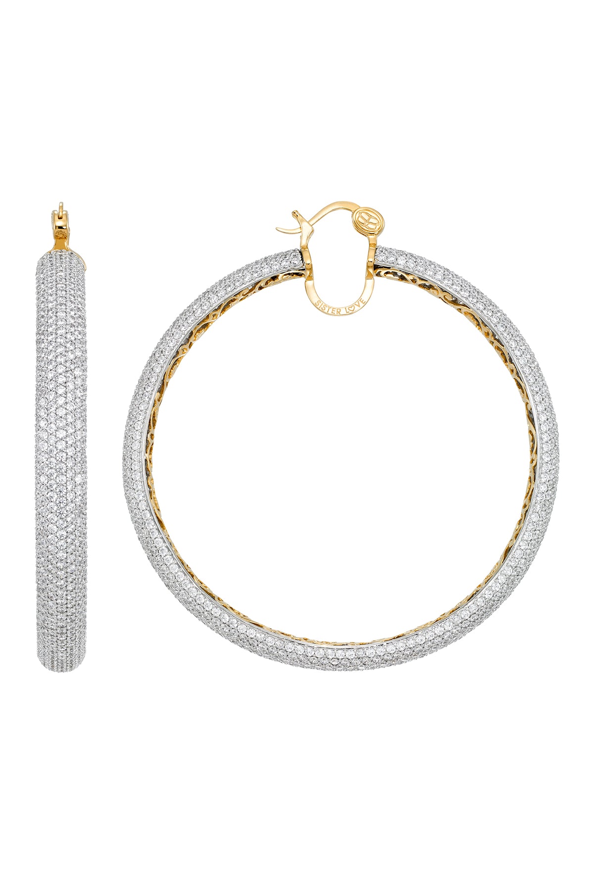 Sister Love Icy Diamond Queen Hoops - Extra Large