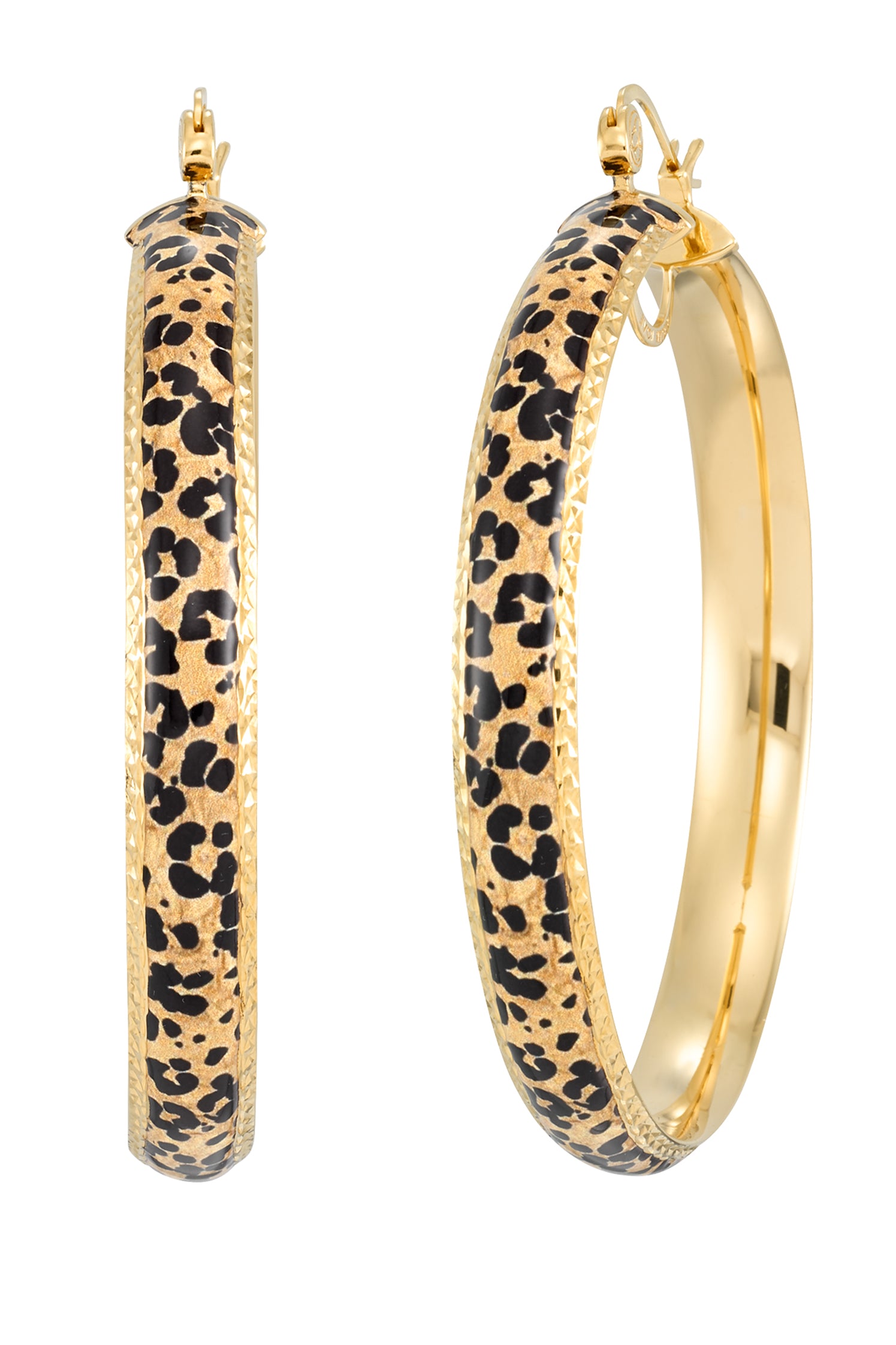 Cheetah hoop outlet earrings