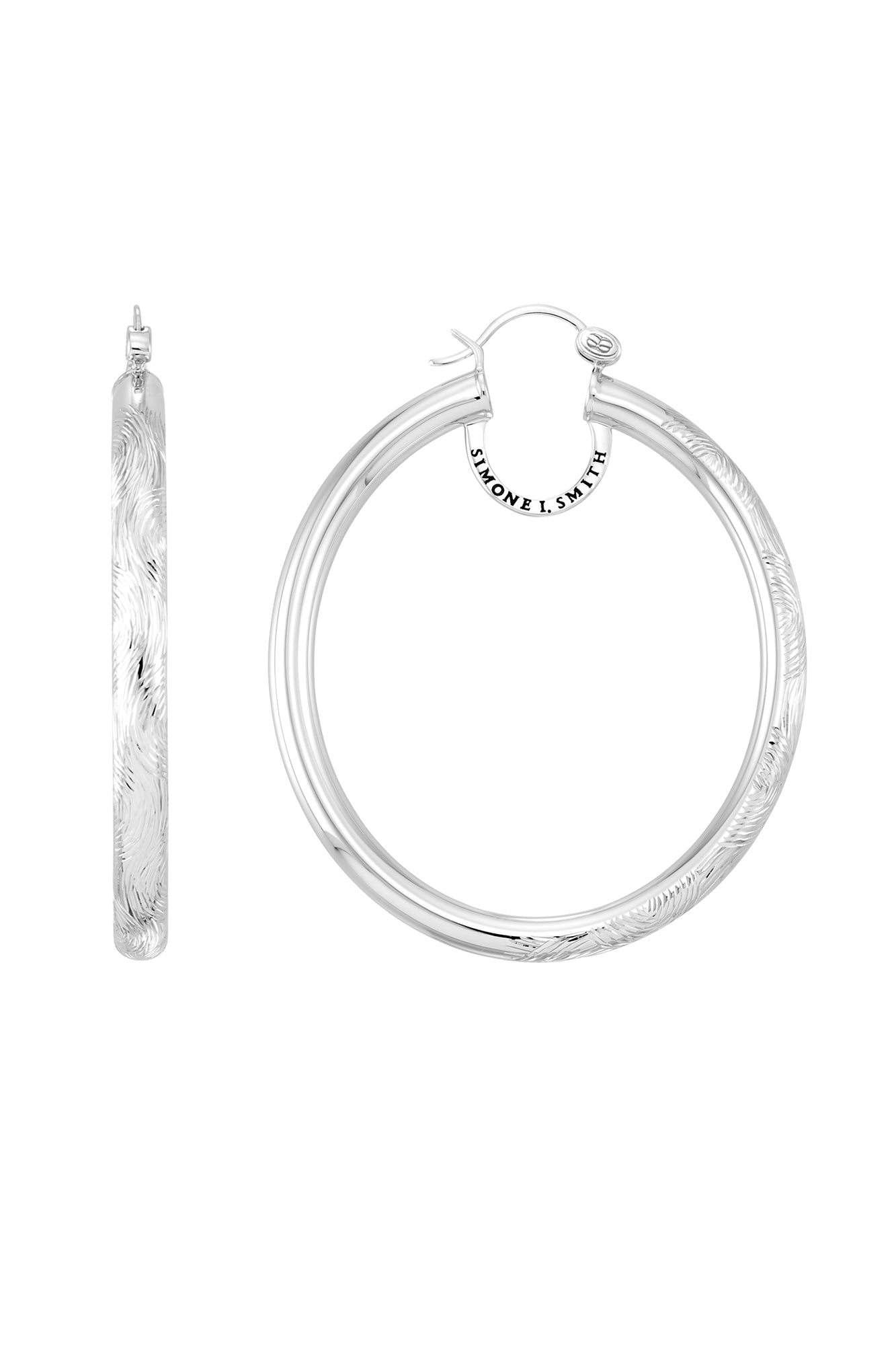 Limitless Platinum Hoops Large : M.C. Ginsberg