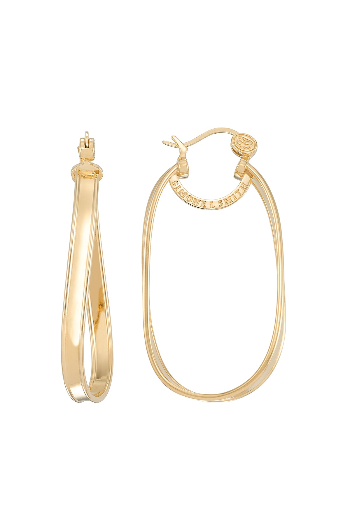 Large Ribbon Hoop Gold Ribbon Hoops - Large – Simone I. Smith